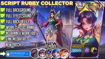 Script Skin Rubby Collector Prismatic Plume no Password | Full Effect & Voice | Latest Patch Mlbb