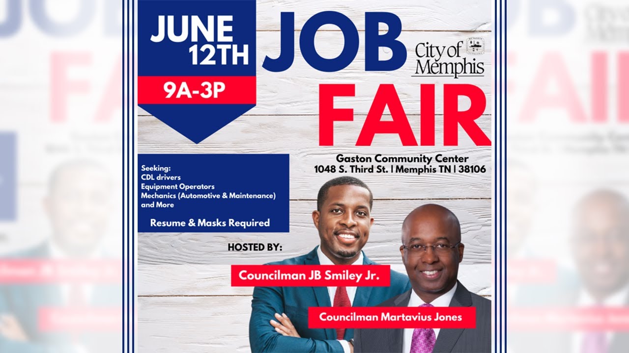 City of Memphis Job Fair June 12th, 2021 YouTube