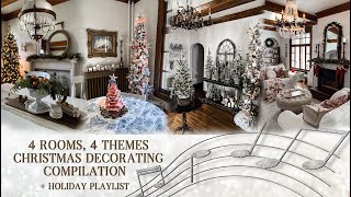 Christmas 2022 Decorating Compilation + Christmas Music Playlist  Holiday Decorating Motivation!