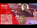 CCTV shows killers laughing and joking with the man they would go on to murder