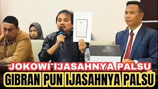 🔴GEGER!! 🔥JOKOWI IJASAHNYA PALSU 🔥GIBRAN PUN IJASAHNYA PALSU 🔥ADILI JOKOWI & MAKZULKAN GIBRAN❗❗