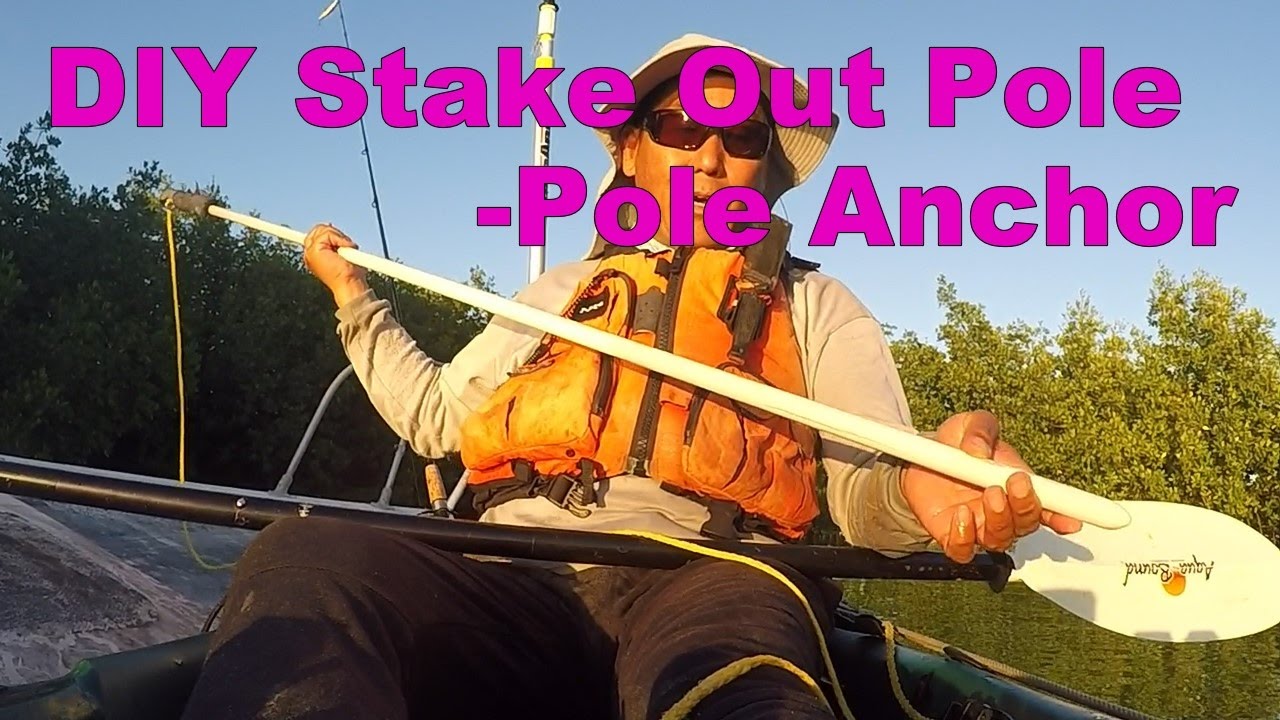 diy stake out pole - pole anchor for under - youtube