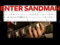 Enter Sandman by Metallica - Guitar Lesson WITH TABS