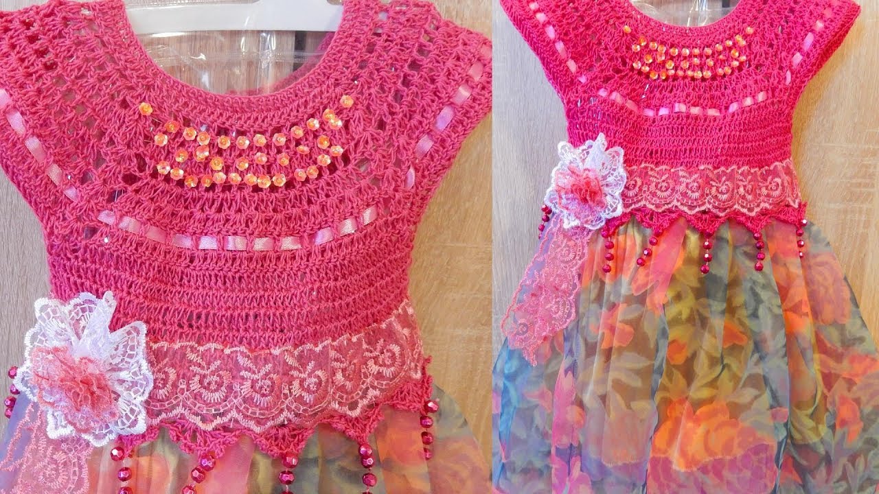 Ажурное Детское Платье Крючком 1 Часть фото 7