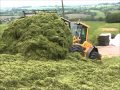 Volvo L90F pushing up silage