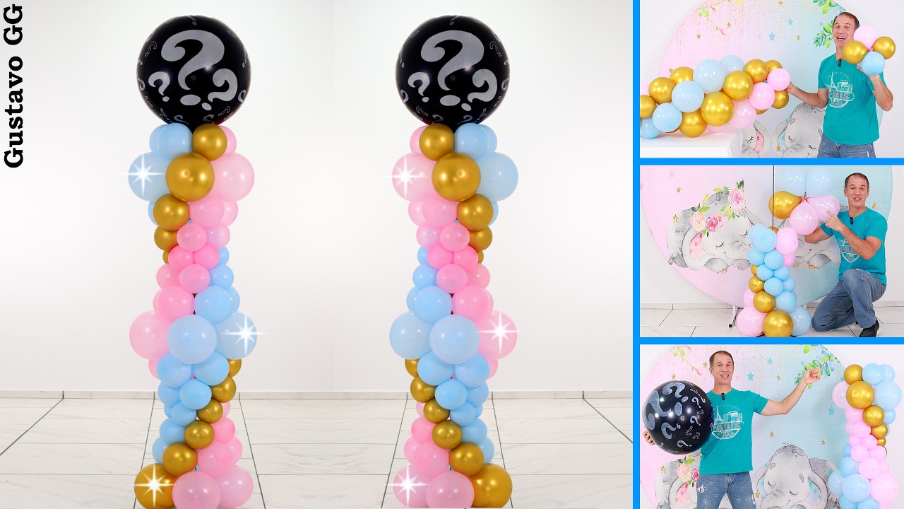 BABY SHOWER 👶 revelacion de sexos de bebes 😍 decoracion con globos ...