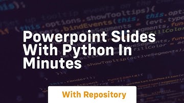 Powerpoint slides with python in minutes