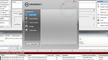 Using secRMM with an IronKey USB encryption device
