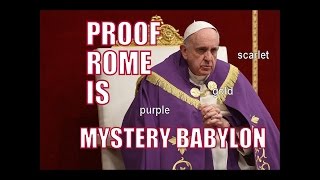 Vlog 119: proof rome is mystery babylon, by revelation 17-18 and
history. god bless you all! - david w. daniels
https://www./watch?v=zfahzhmmun0 s...