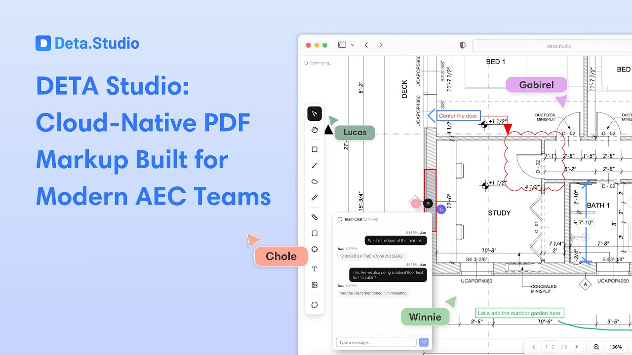 DETA Studio: Cloud-Native PDF Markup Built for Modern AEC Teams