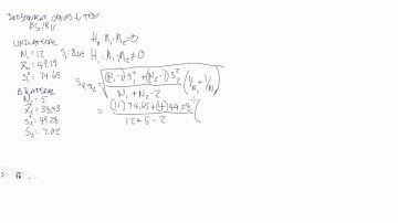 T-test (independent groups) calculated by hand - Brain damage - Hatala Testing
