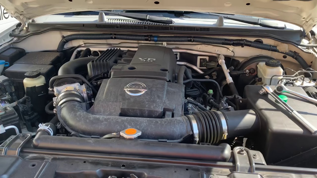 2005 Nissan Xterra serpentine belt swap - YouTube