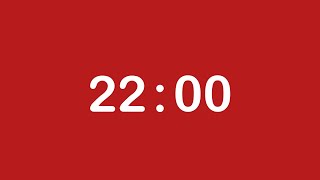 22 MINUTE TIMER • 22 MINUTE COUNTDOWN TIMER + Alarm, Full HD, 1080, Red