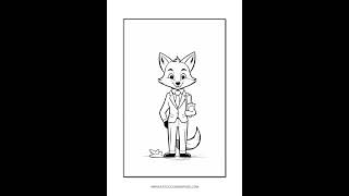 Fox Coloring Pages Vol 1: Fox at Work – Unleash Your Creativity!