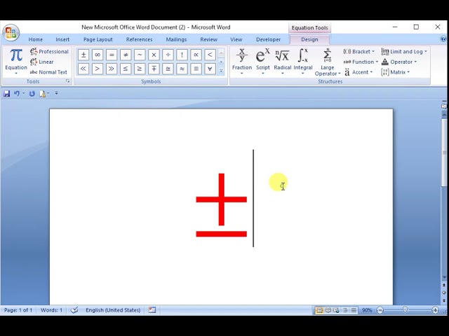 Plus Minus Symbol In Word