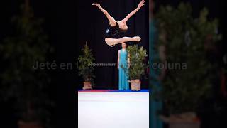 Salto jeté en tournant com coluna  0,60 #foryou #viral #shorts  #explore #gymnastics #ytb #saltos