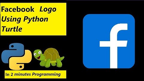 How to draw Facebook Logo in python turtle | Facebook logo kaise bnaye #code#python