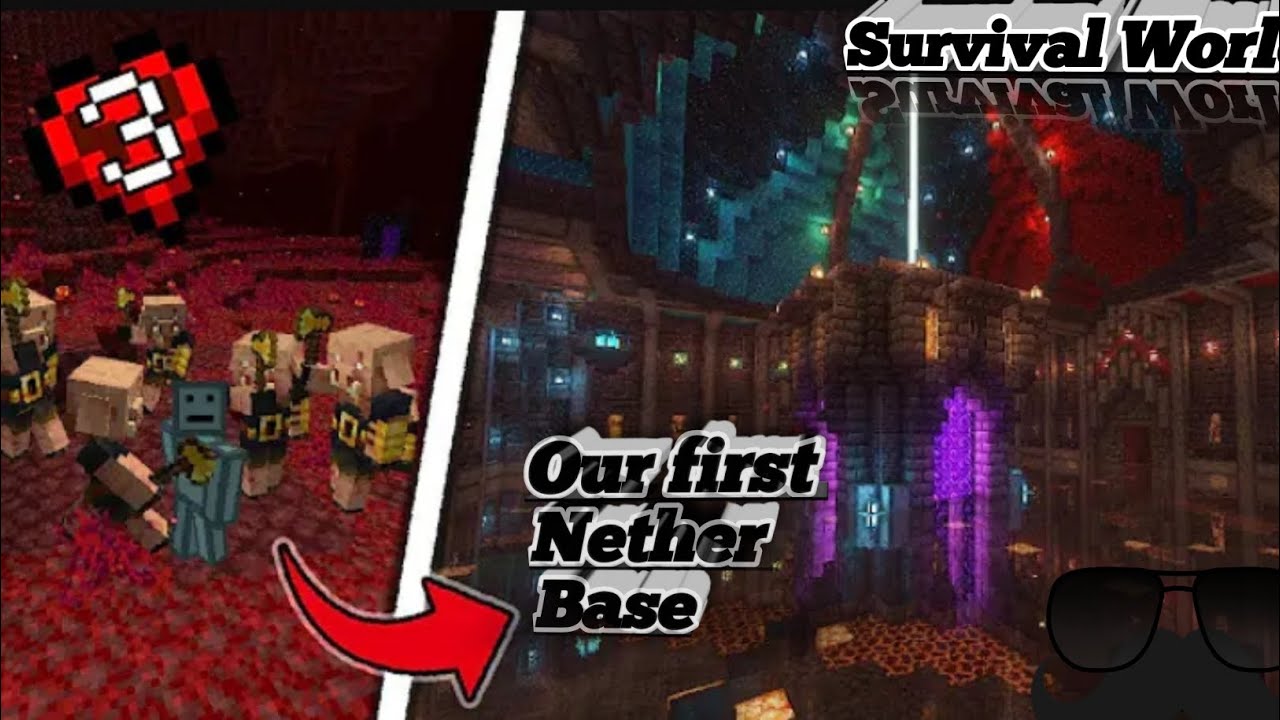Making our first Nether Base in Minecraft survival series || 💪😁 - YouTube