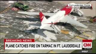 Boeing 767 Catches Fire In Ft Lauderdale