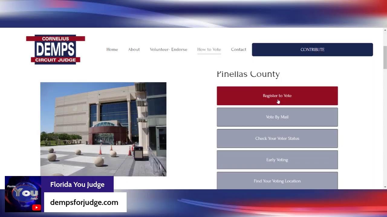 Cornelius Demps, Pinellas County Judicial Candidate 2024 Election Cycle