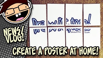 Make a Poster by Printing a Large Image on Multiple Pages | Draw it Too Vlog