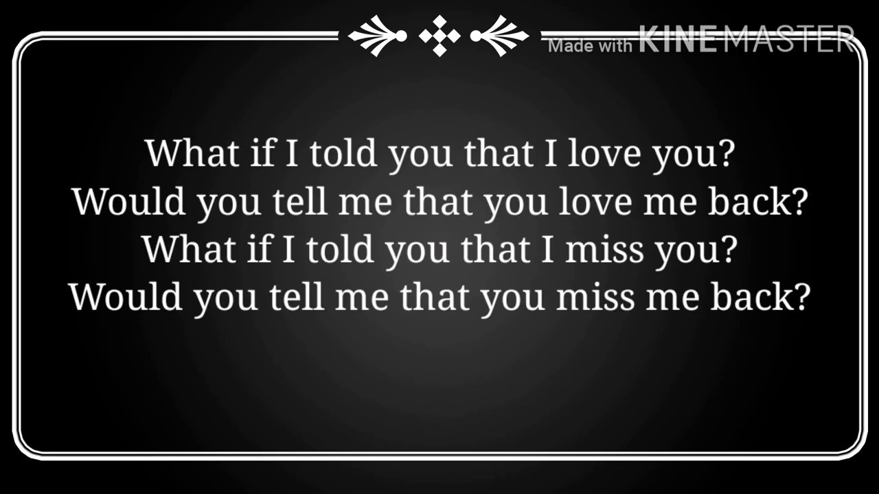 What If I Told You That I Love You (LYRICS) - Ali Gatie - YouTube