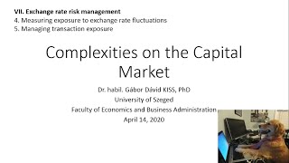 VII. Exchange rate risk management - 4. Measuring exposure, 5. Managing transaction exposure