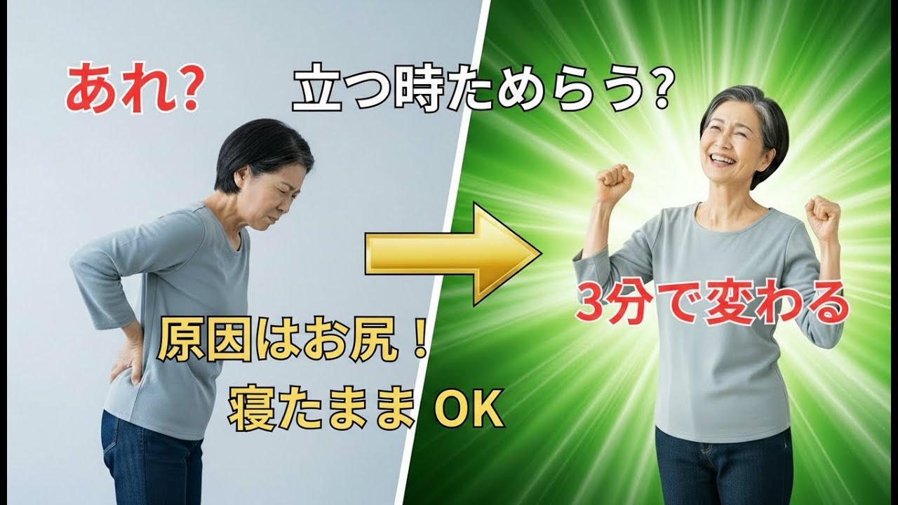 📌「60歳からのお尻筋力再生｜転倒・腰痛が消える3つの寝たまま運動」1. 60歳 運動2. お尻 筋トレ 高齢者3. 転倒予防 運動4. 腰痛 改善 体操5. シニア フィットネス