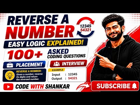 Reverse a Number in Java | Java Interview Question | Placement Coding Question for Freshers 2026