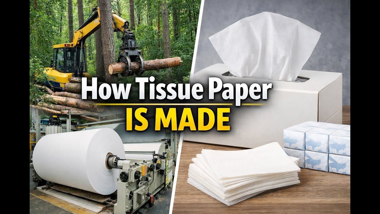 How Tissue Paper Is Made | From Forest to Packaging Step by Step - YouTube