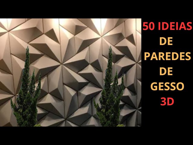 50 IDEIAS DE PAREDES COM GESSO 3D Para Paredes de Sala, Quarto, Cozinha,  Banheiros, Corredores, etc - YouTube
