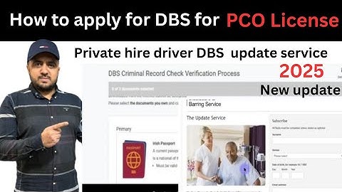 DBS for PCO London and Register on update service | DBS for TFL PCO drivers London 2025