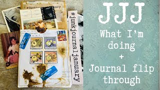 #junkjournaljanuary  (Im doing it a little differently this year!) + journal flip through art