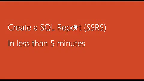 Learn how to create SQL Reports SSRS in less than 5 minutes, ssrs tutorial for beginners