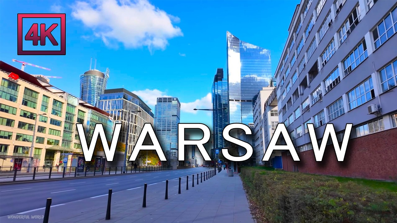 WARSAW 🇵🇱 CITY CENTER, PROSTA STREET, SKYSCRAPERS 🟩 The capital of Poland Walking Tour 4K HDR 60FPS