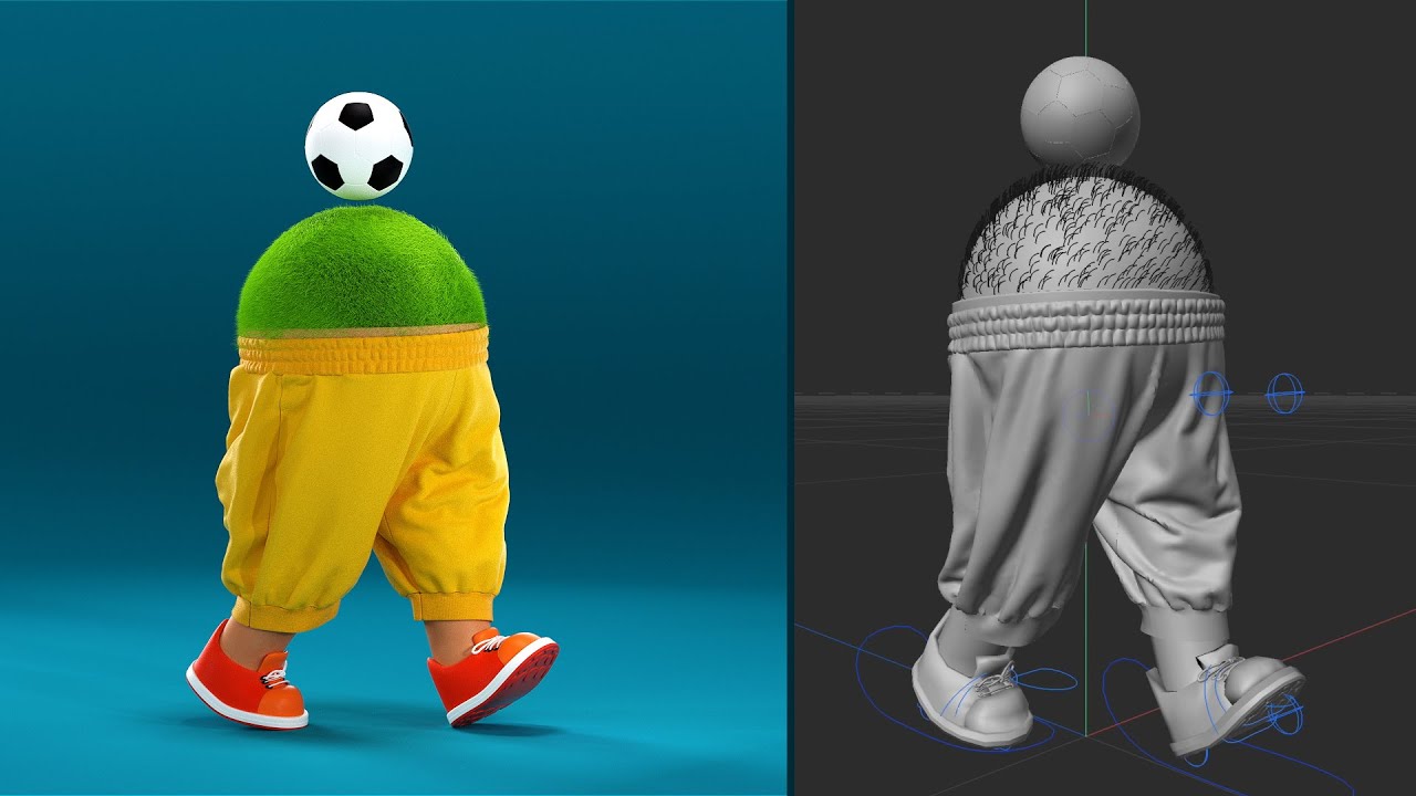 3D Soccer Character Walk cycle Animation in Cinema 4D - YouTube