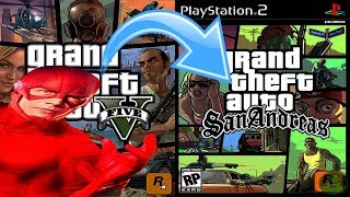 GTA V - The Flash Runs Back In Time To GTA SAN ANDREAS..!!