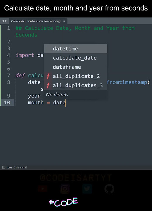 Calculate date, month and year from seconds in Python | Python Examples ...