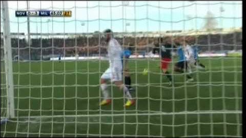 Novara - Milan 0 - 3 Goal Ibrahimovic di Tacco Sky HD