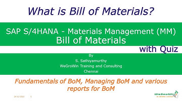 SAP MM | SAP Bill of Materials (BOM) Simplified | Essential for Procurement & Subcontracting | 02-22