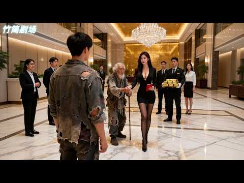 拜金女嫌棄小乞丐氣味難聞將他趕出公司，只有鄉下小夥子出手幫忙！殊不知小乞丐竟是千億美女總裁找來替身考驗真心，倒貼百億嫁給小伙子，助他逆襲人生！#善意成就首富