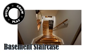 Basement Staircase - Tread Light Installation