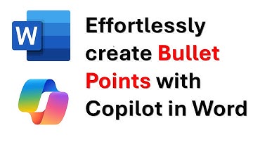 Effortlessly create Bullet Points with Copilot in Word