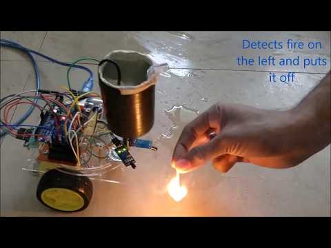 How to Make Fire Fighting Robot using Arduino