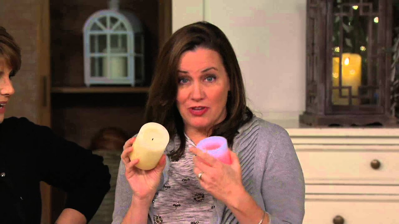 Set of 5 Candle Impressions Rustic Ombre Flameless Candles w/Timer on