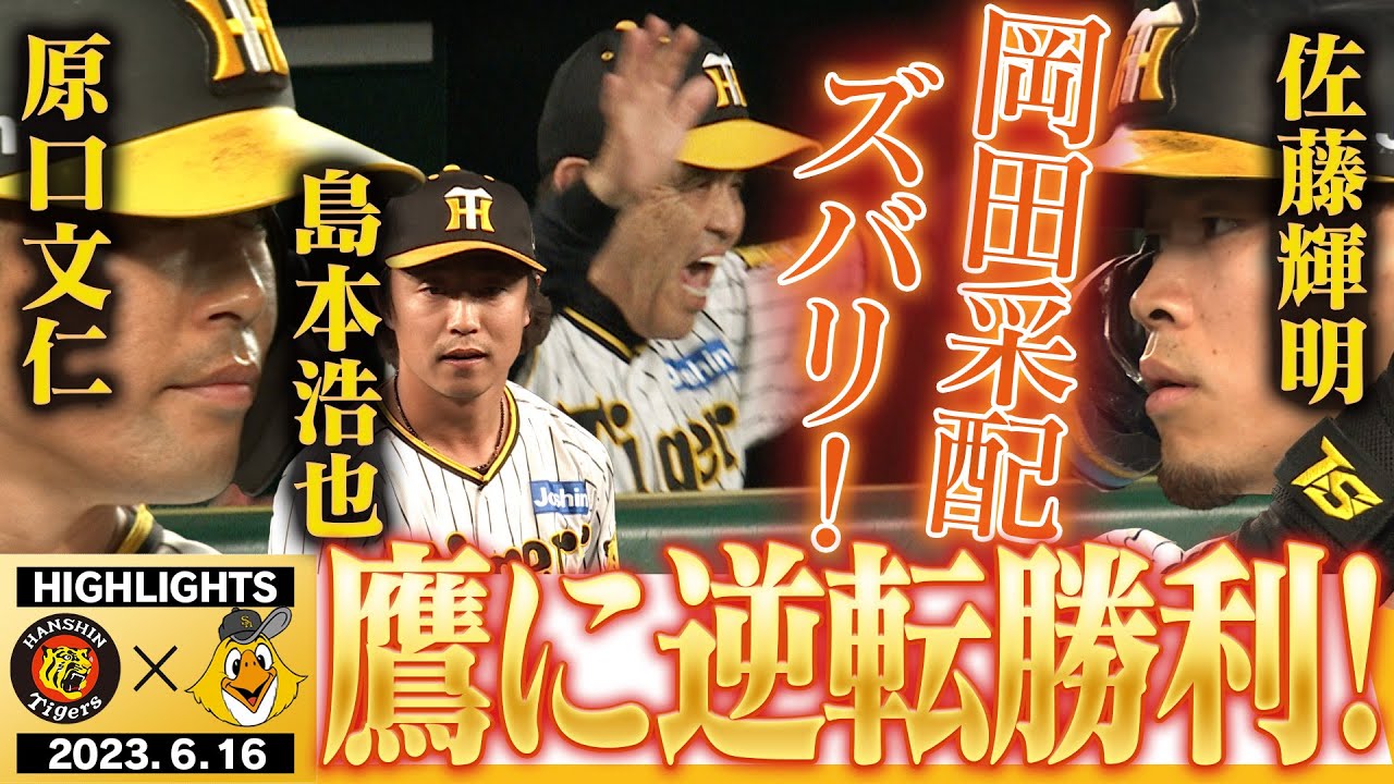 6月16日阪神-ソフトバンク】ズバズバ当たる岡田采配!原口タイム 6月16日阪神-ソフトバンク】ズバズバ当たる岡田采配!原口タイム
