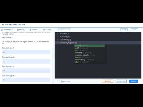 Reverse the digits (coding practice - 1B)