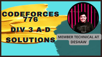 Codeforces 776 Div 3