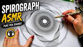 Spirograph ASMR 🌀 Satisfying Geometric Drawing | Relaxing Pen Sounds & No Talking