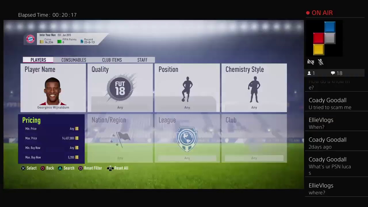 Live Sniping | Fifa 18